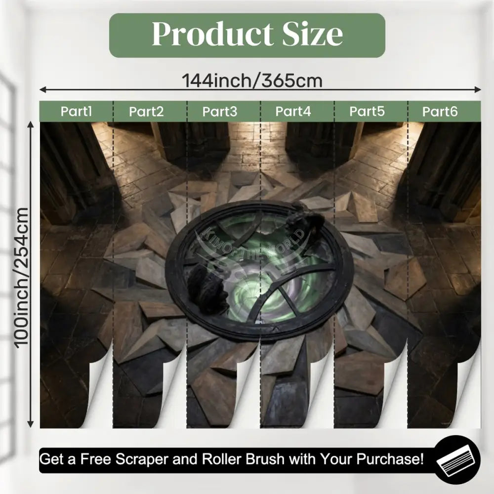 3D Multiportal Gargoyle Protection Portal Unpasted Mural Wallpaper 144’’x100’’ - 144’’x100’’ - Wall Coverings