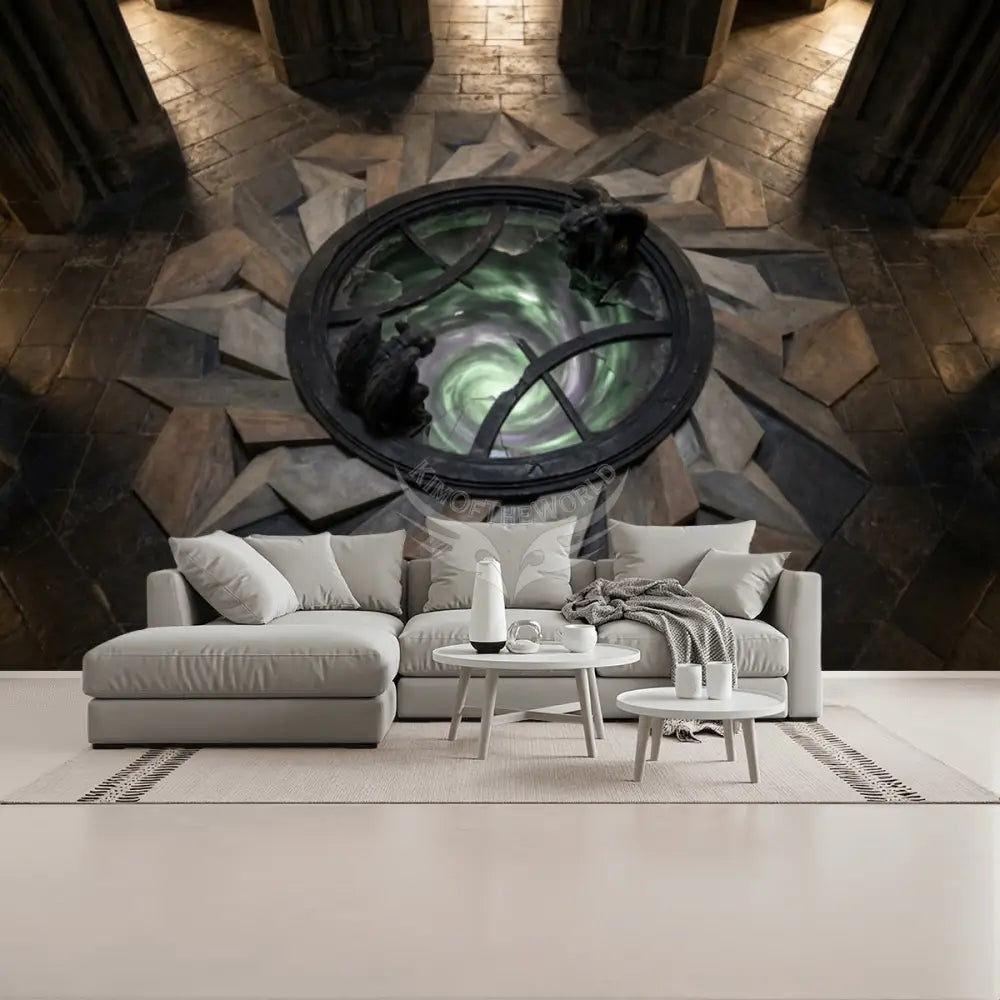 3D Multiportal Gargoyle Protection Portal Unpasted Mural Wallpaper 144’’x100’’ - 144’’x100’’ - Wall Coverings