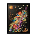 3D Music Guitar Scape Window Portal Poster 18″ x 24″ (Vertical) / Semi Glossy Poster