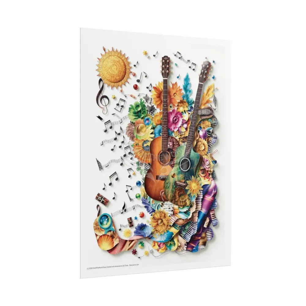3D Music-Scape Window Portal Poster Poster