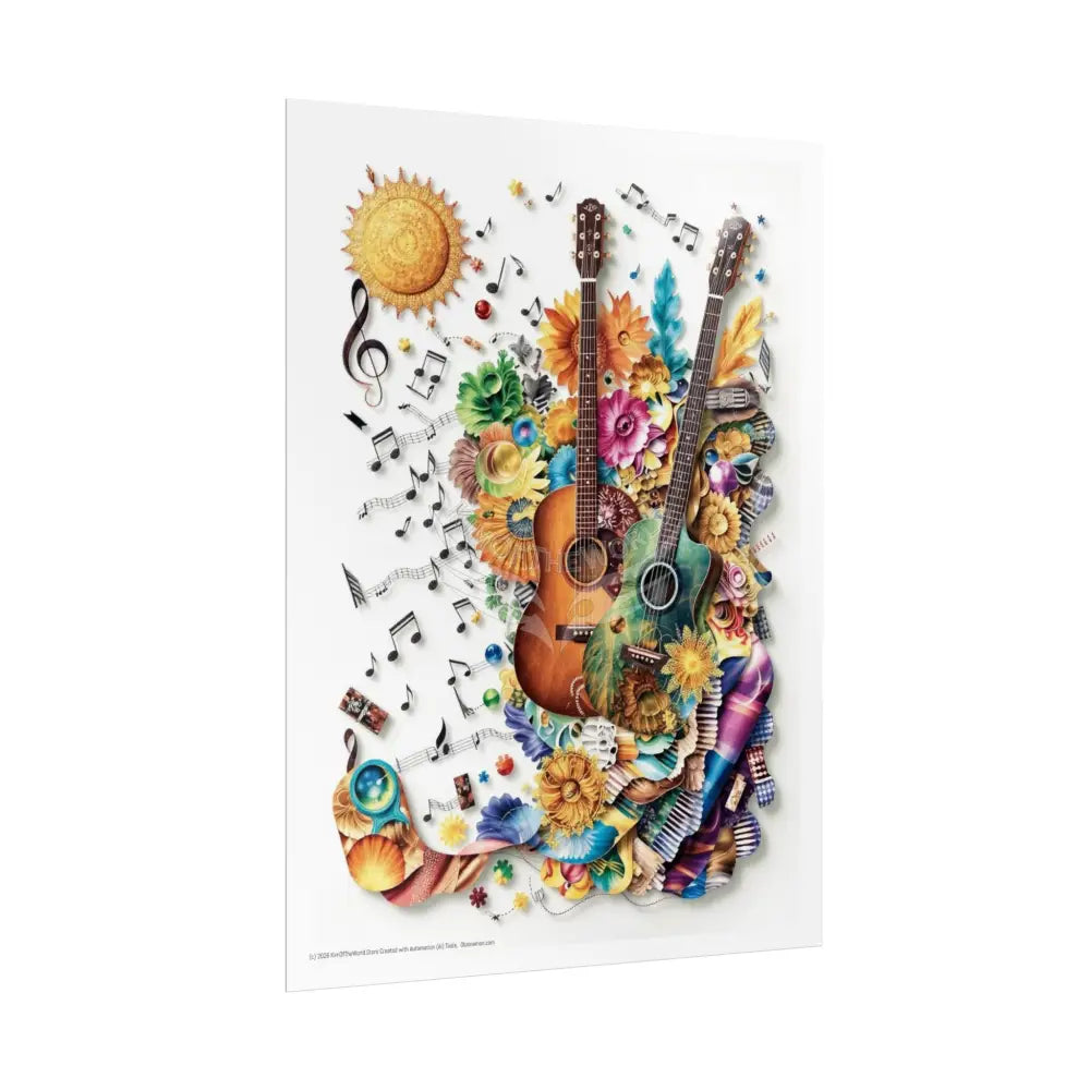 3D Music-Scape Window Portal Poster Poster