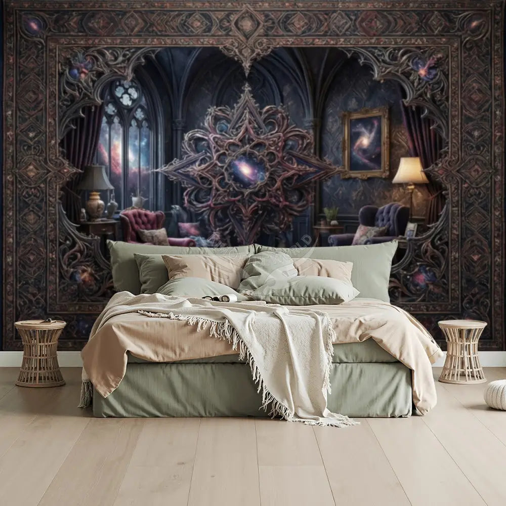 3D Mystical Mirror Room Unpasted Mural Wallpaper 144’’x100’’ - 144’’x100’’ - Wall Coverings