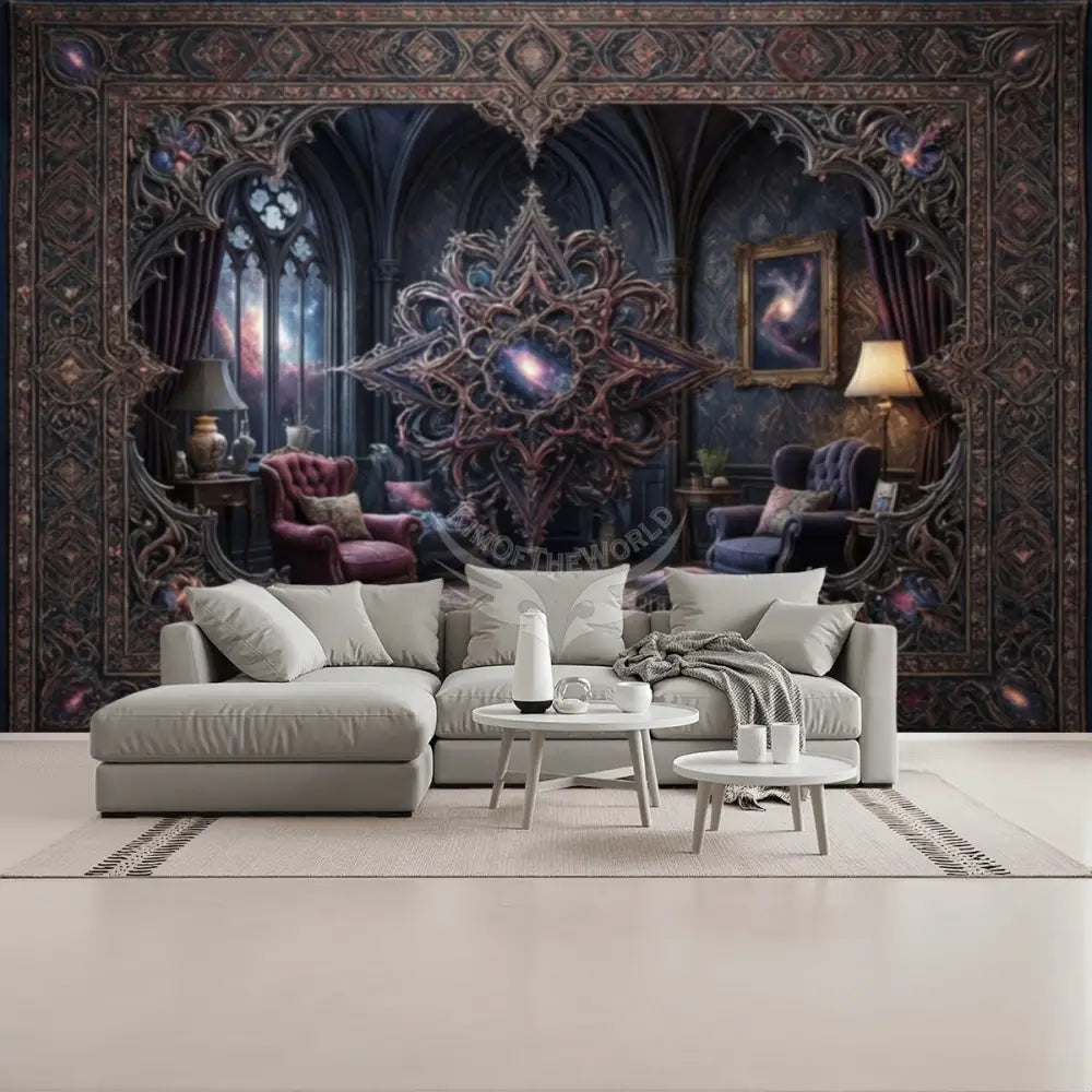 3D Mystical Mirror Room Unpasted Mural Wallpaper 144’’x100’’ - 144’’x100’’ - Wall Coverings