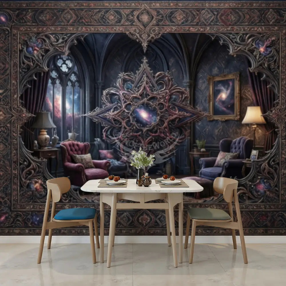 3D Mystical Mirror Room Unpasted Mural Wallpaper 144’’x100’’ - 144’’x100’’ - Wall Coverings