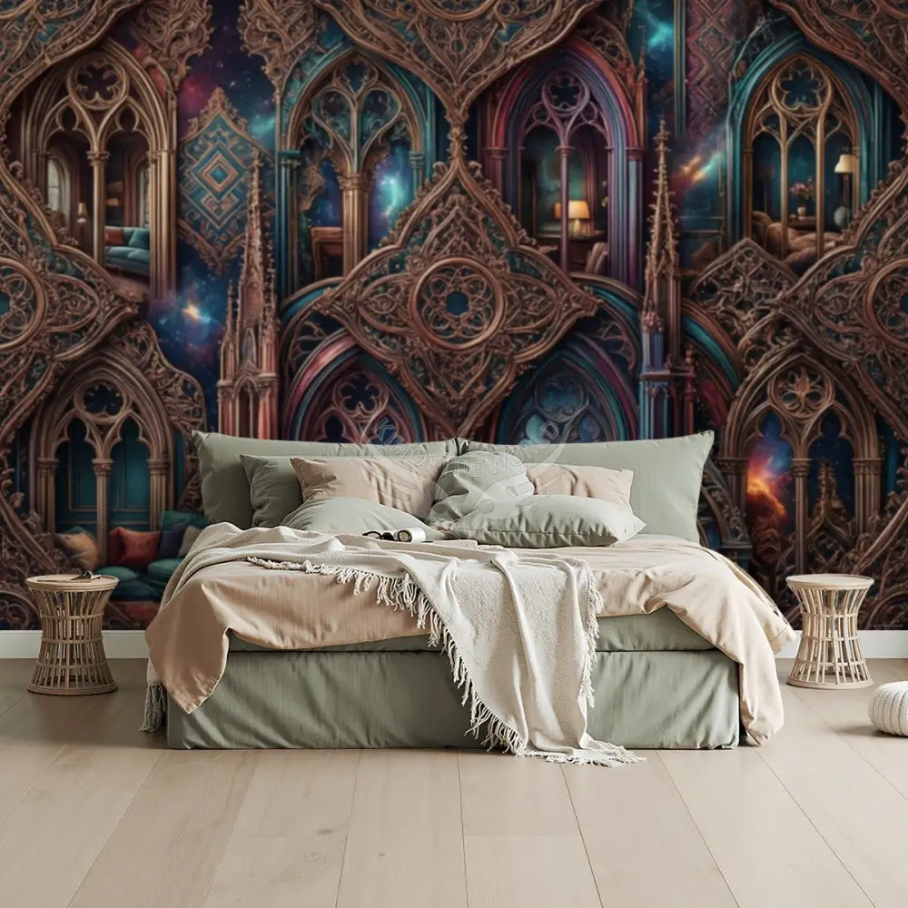3D Mystical Room Unpasted Mural Wallpaper 144’’x100’’ - 144’’x100’’ - Wall Coverings