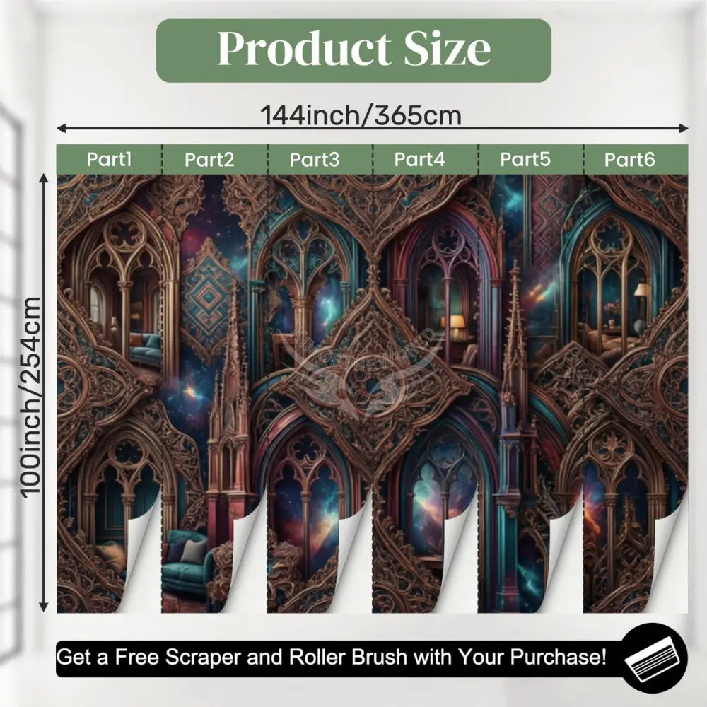 3D Mystical Room Unpasted Mural Wallpaper 144’’x100’’ - 144’’x100’’ - Wall Coverings