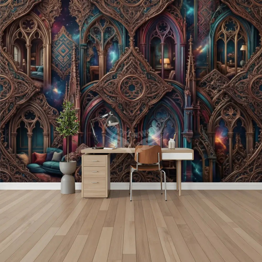3D Mystical Room Unpasted Mural Wallpaper 144’’x100’’ - 144’’x100’’ - Wall Coverings