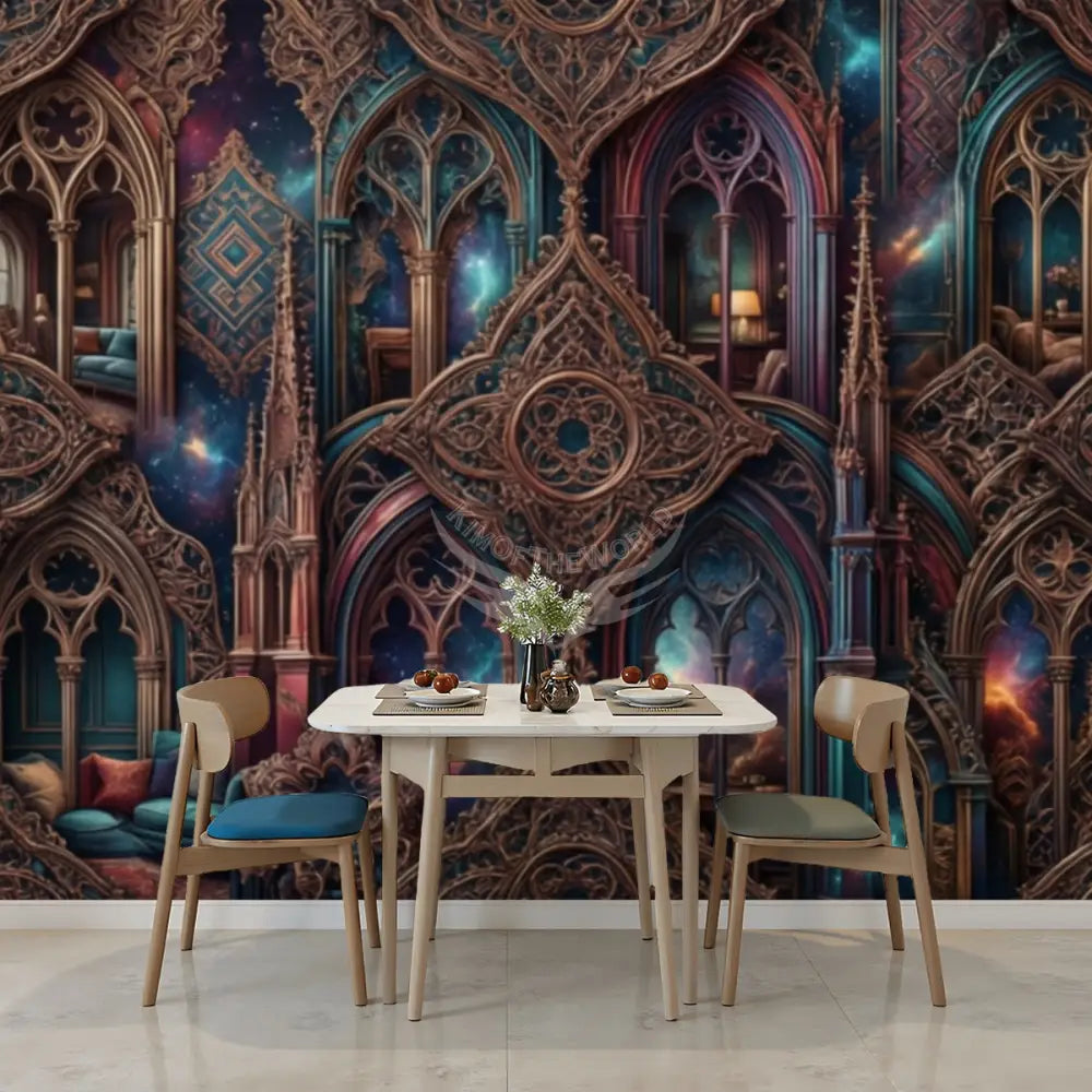 3D Mystical Room Unpasted Mural Wallpaper 144’’x100’’ - 144’’x100’’ - Wall Coverings