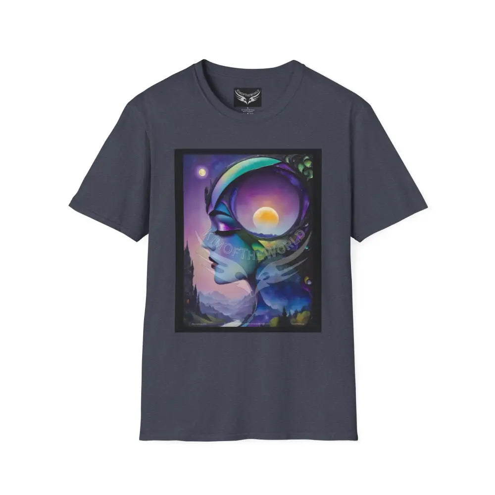 3D Oil Painting - Softstyle T-Shirt Heather Navy / XS T-Shirt