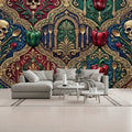 3D Peppers Gold Unpasted Mural Wallpaper 144’’x100’’ 144’’x100’’ Wall Coverings