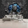 3D Pit Bull Gothic Wall Unpasted Mural Wallpaper 144’’x100’’ - 144’’x100’’ - Wall Coverings