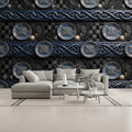 3D Plate Dishware Giant Stripes Unpasted Mural Wallpaper 144’’x100’’ 144’’x100’’ Wall Coverings