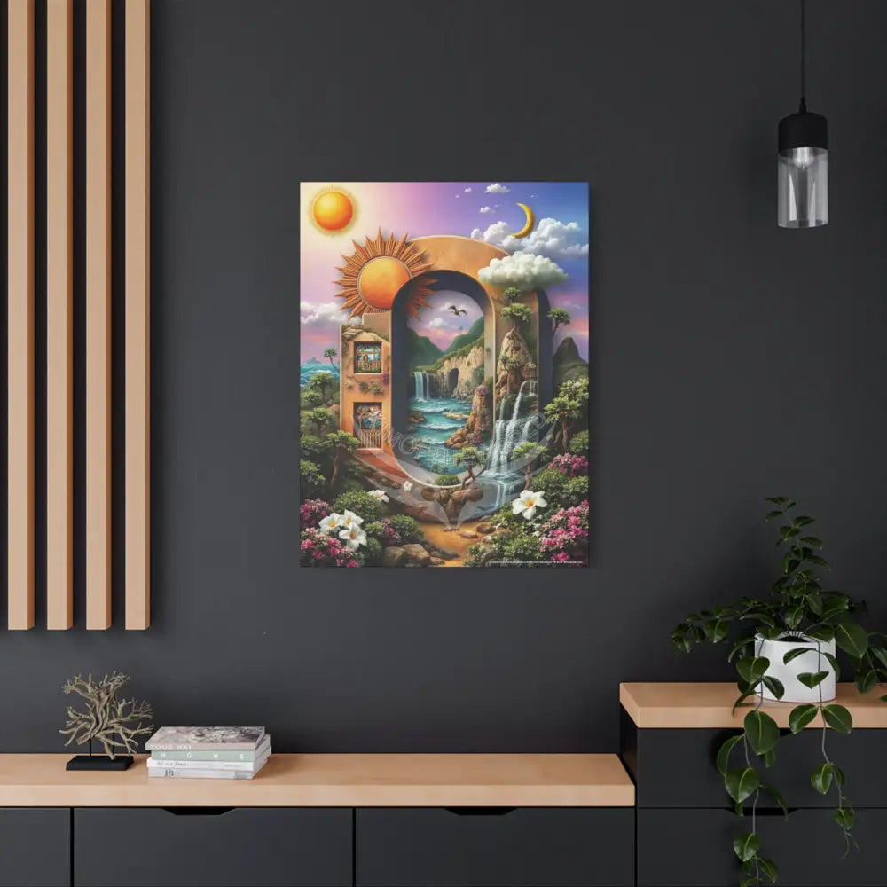 3D Pop-Out Letter O Fantasy Matte Canvas (Stretched) — Custom Initial Wall Art for Kids Home & Office Canvas