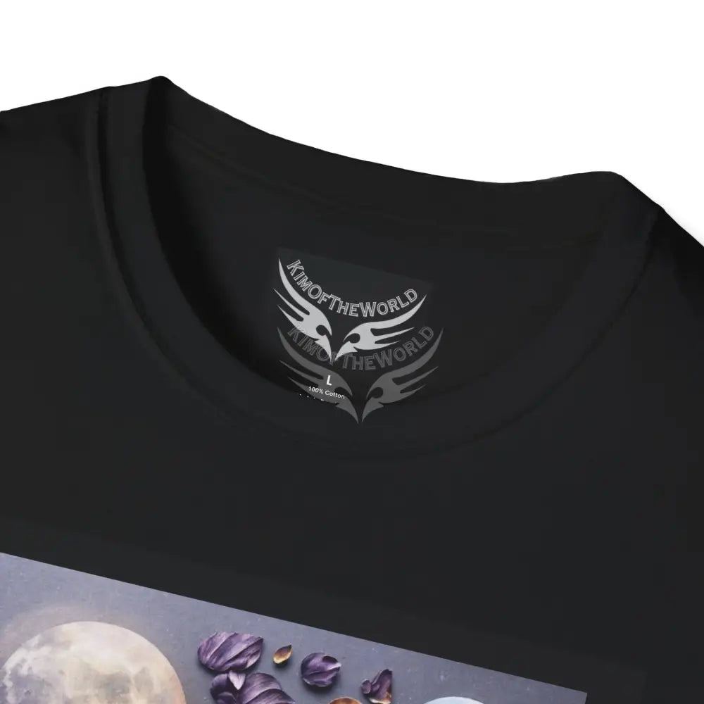 3D Purple Floral - Softstyle T-Shirt T-Shirt