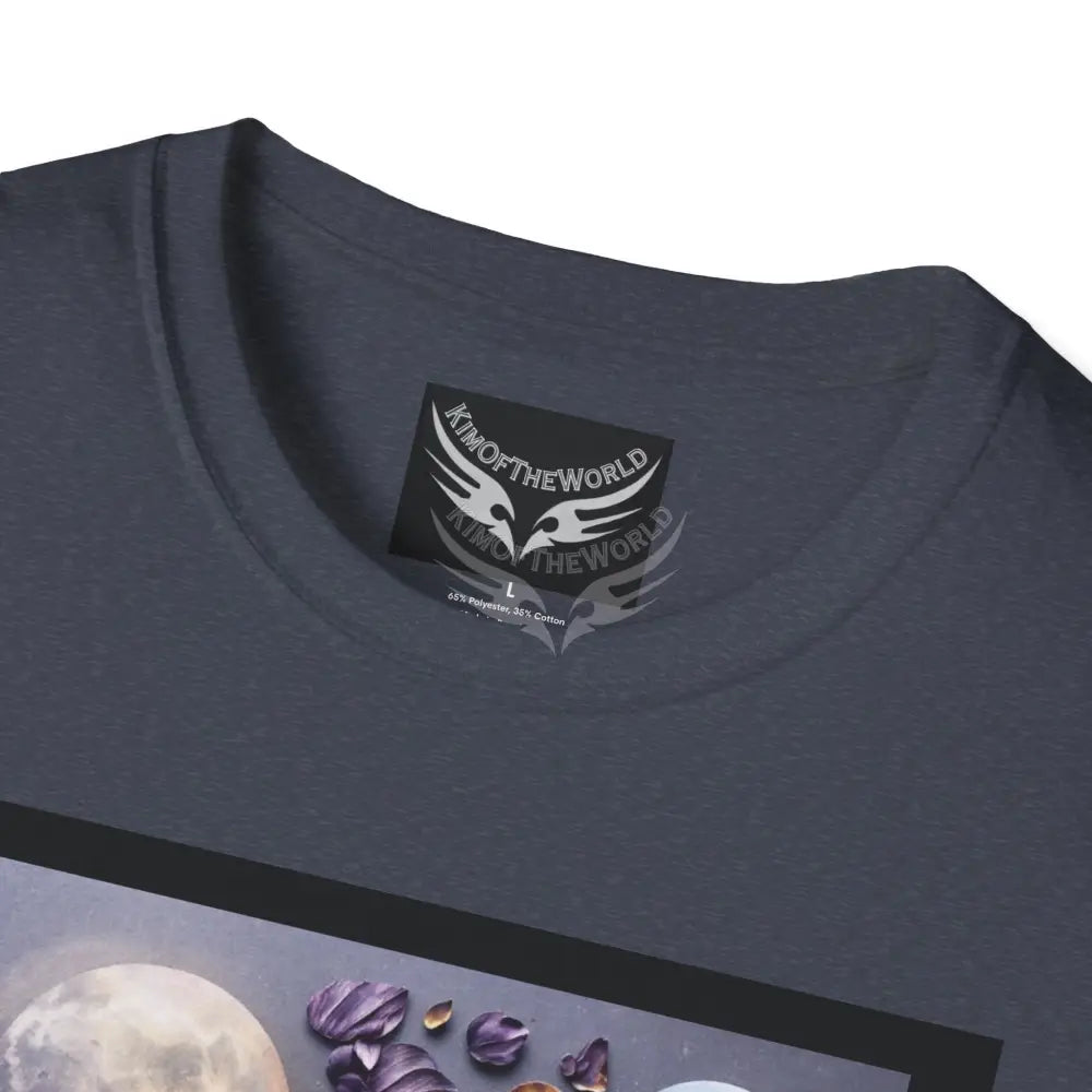 3D Purple Floral - Softstyle T-Shirt T-Shirt