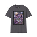 3D Purple Floral - Softstyle T-Shirt Charcoal / XS T-Shirt