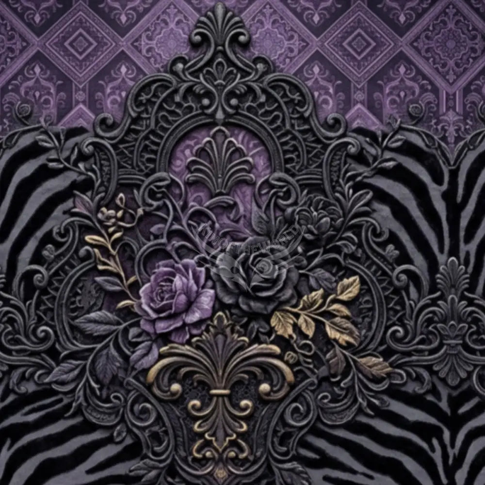 3D Purple & Grey Geometric Zebra Stripes Unpasted Mural Wallpaper 144’’x100’’ 144’’x100’’ Wall Coverings