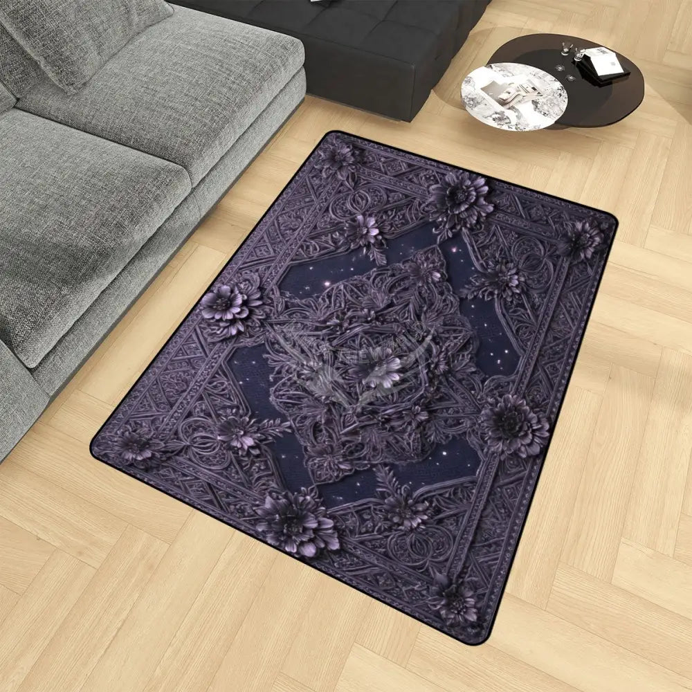 3D Steampunk Gothic Floral Celestial Cosmos Viewing Windows Area Rug Floor Carpet (3:2) - 96’’x64’’ - Rugs & Mats