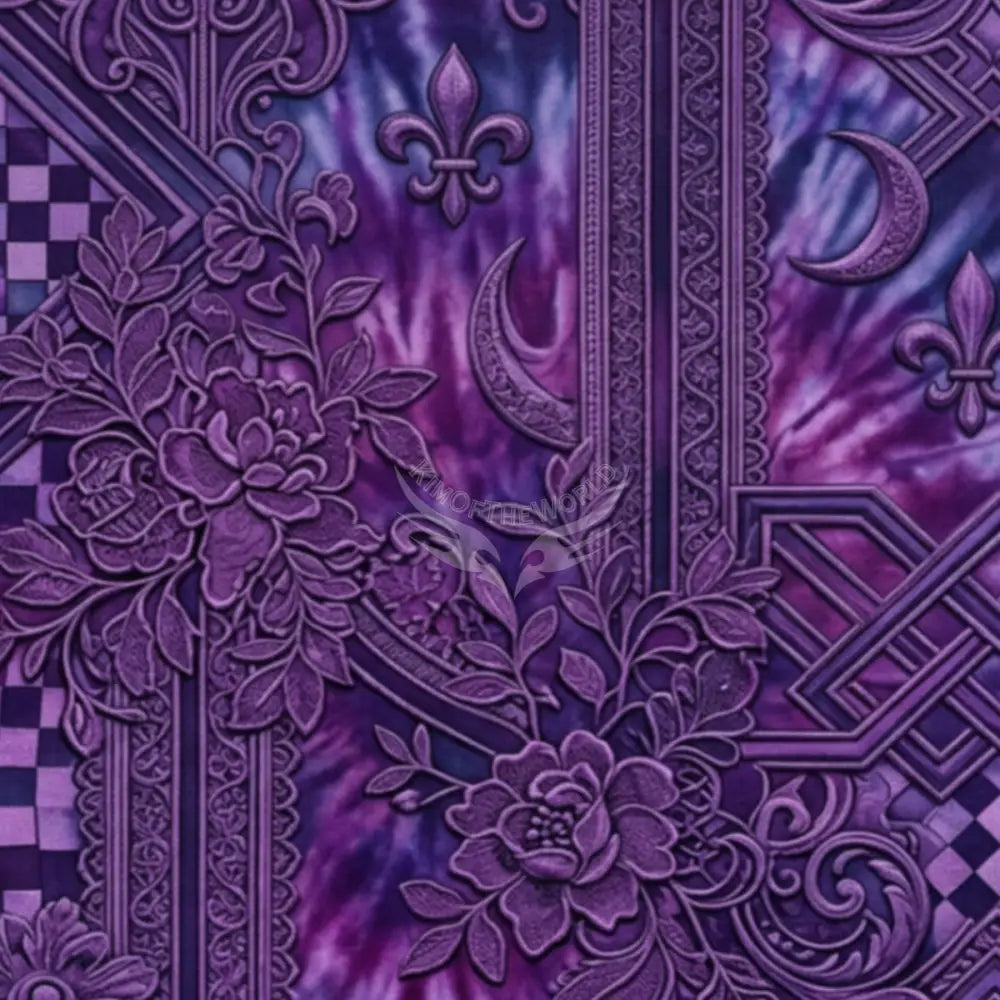 3D Purple Tie Dye Under Floral Design Unpasted Mural Wallpaper 144’’x100’’ 144’’x100’’ Wall Coverings