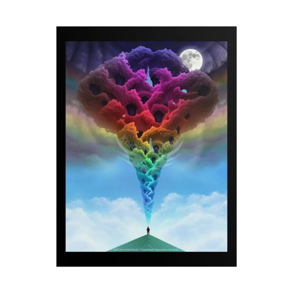 3D Rainbow Tornado Earth & Beyond Elements: Air Fire Water & Pop-Out Clouds Poster Set Individual Prints 18″ x 24″