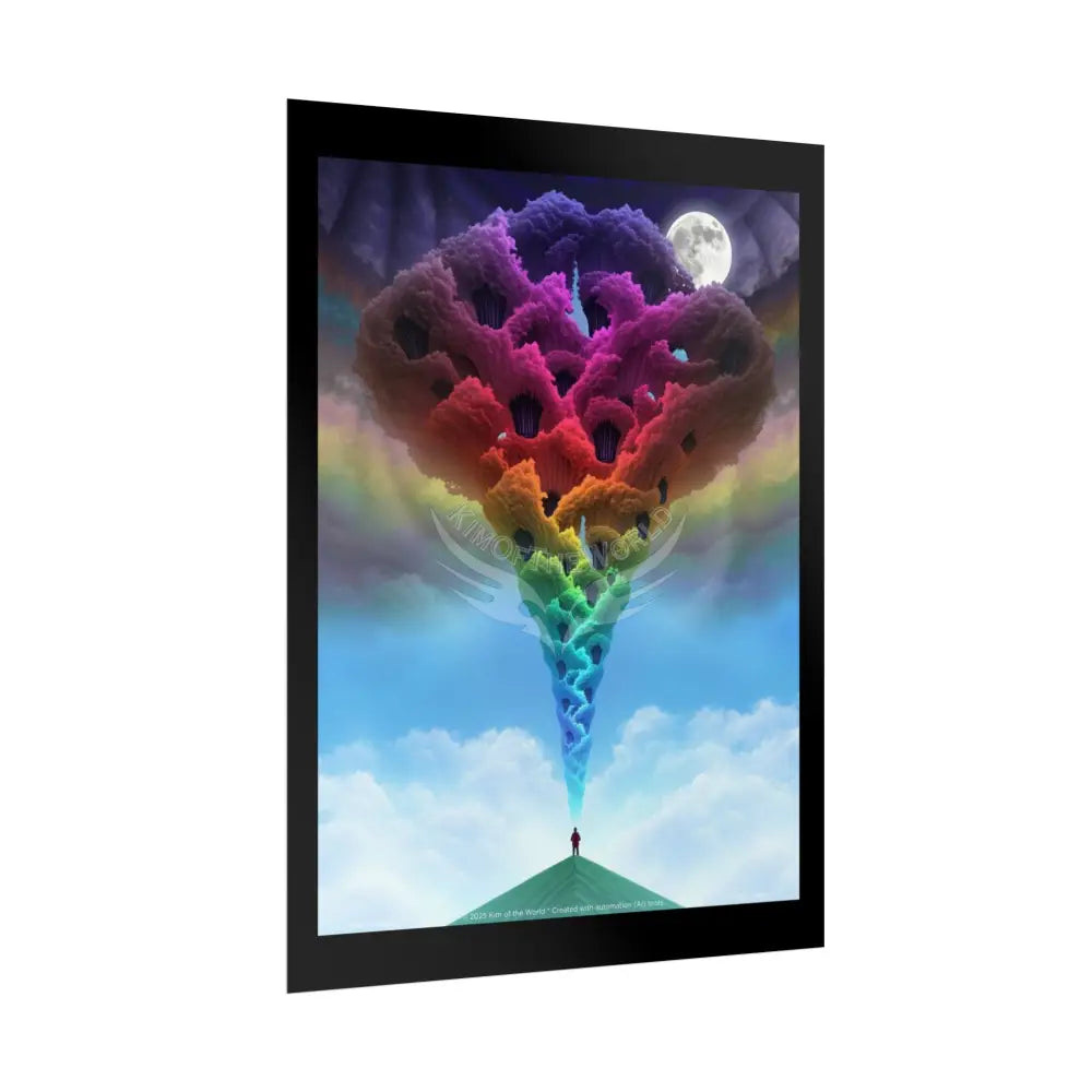3D Rainbow Tornado Earth & Beyond Elements: Air Fire Water & Pop-Out Clouds Poster Set Individual Prints Poster