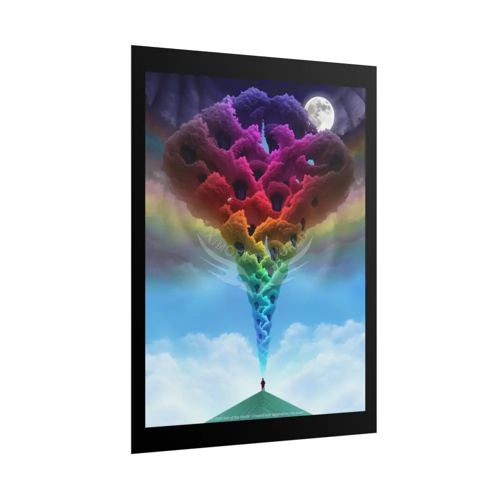 3D Rainbow Tornado Earth & Beyond Elements: Air Fire Water & Pop-Out Clouds Poster Set Individual Prints Poster