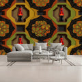 3D Retro Gameset Hippie Lava Lamp Unpasted Mural Wallpaper 144’’x100’’ - 144’’x100’’ - Wall Coverings