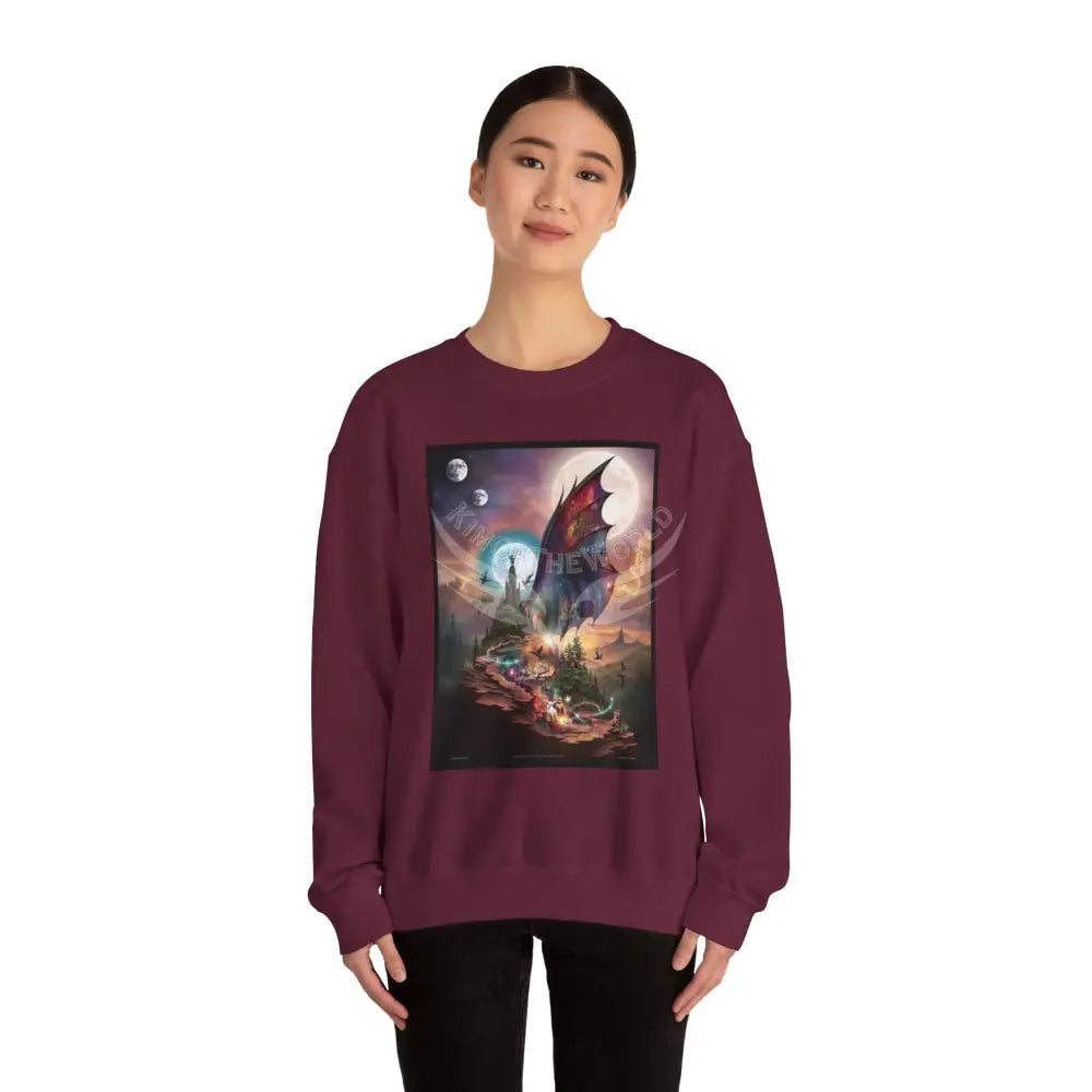 3D Scape Fantasy Signature Design Sweatshirt — Tall Giantess Fetish Art Crewneck Sweatshirt