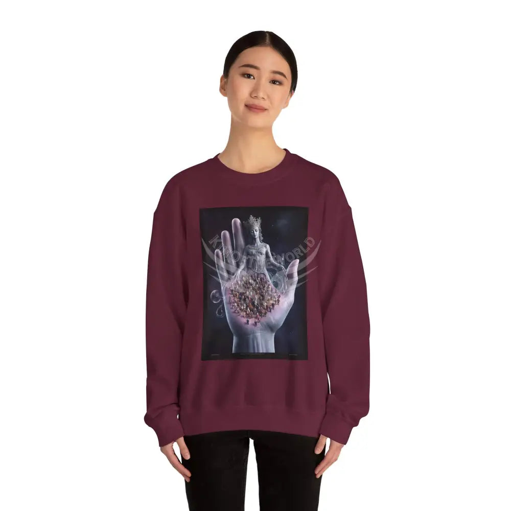 3D Scape Fantasy Signature Design Sweatshirt — Tall Giantess Fetish Art Crewneck Sweatshirt