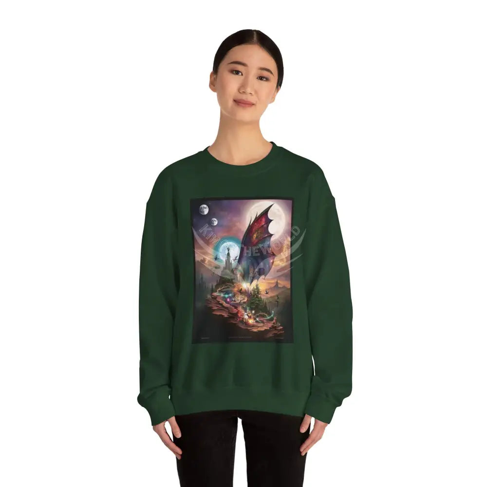 3D Scape Fantasy Signature Design Sweatshirt — Tall Giantess Fetish Art Crewneck Sweatshirt
