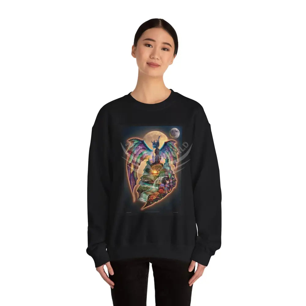 3D Scape Fantasy Signature Design Sweatshirt — Tall Giantess Fetish Art Crewneck Sweatshirt