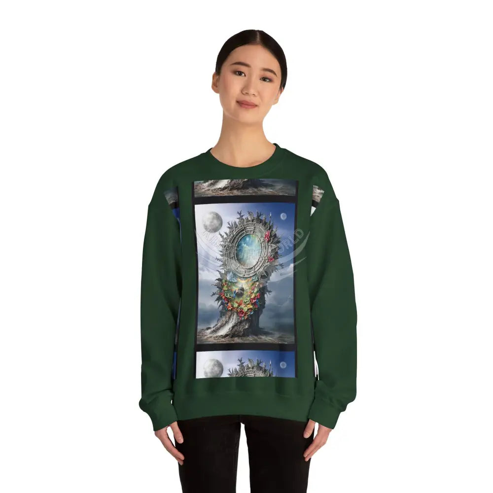3D Scape Fantasy Signature Design Sweatshirt — Tall Giantess Fetish Art Crewneck Sweatshirt
