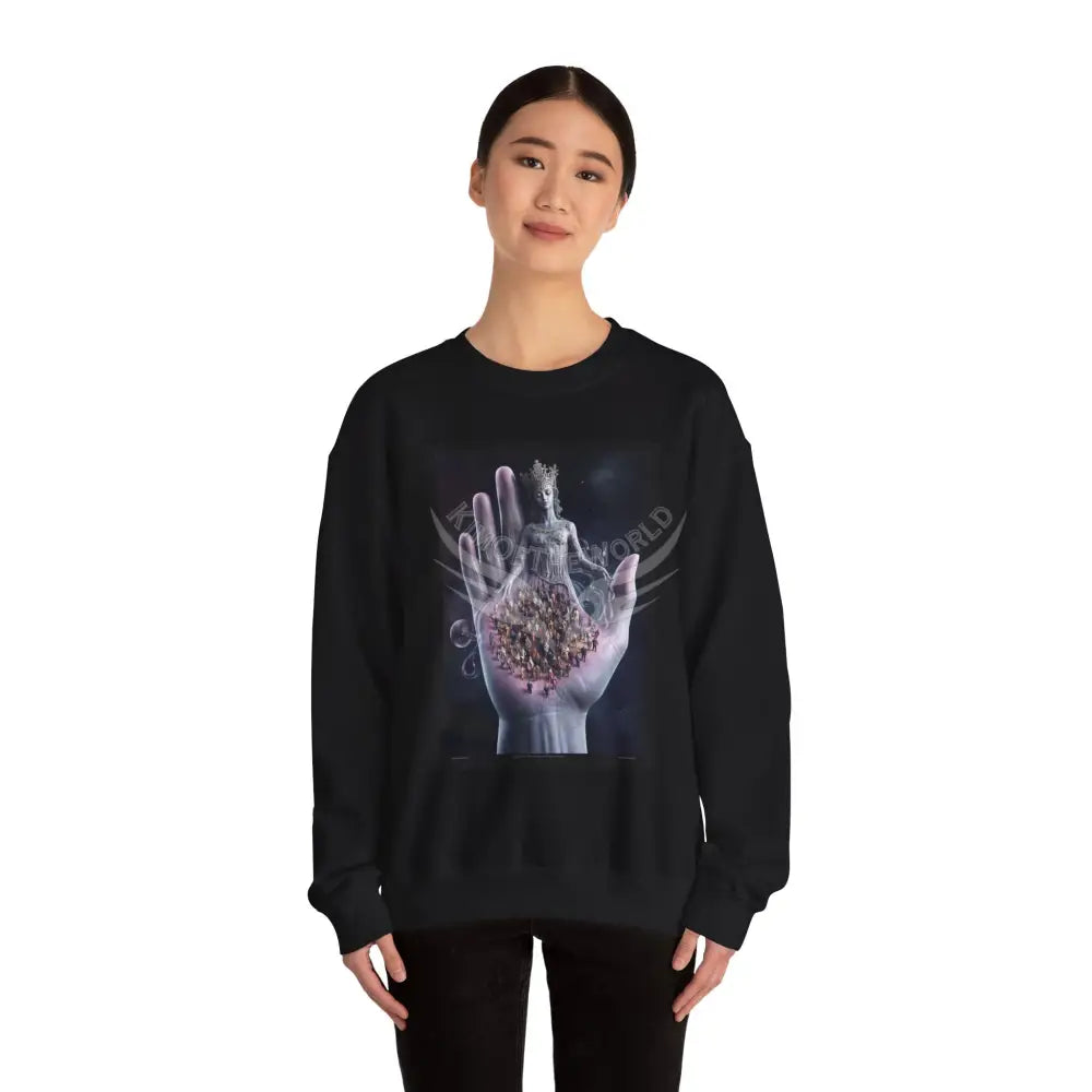 3D Scape Fantasy Signature Design Sweatshirt — Tall Giantess Fetish Art Crewneck Sweatshirt