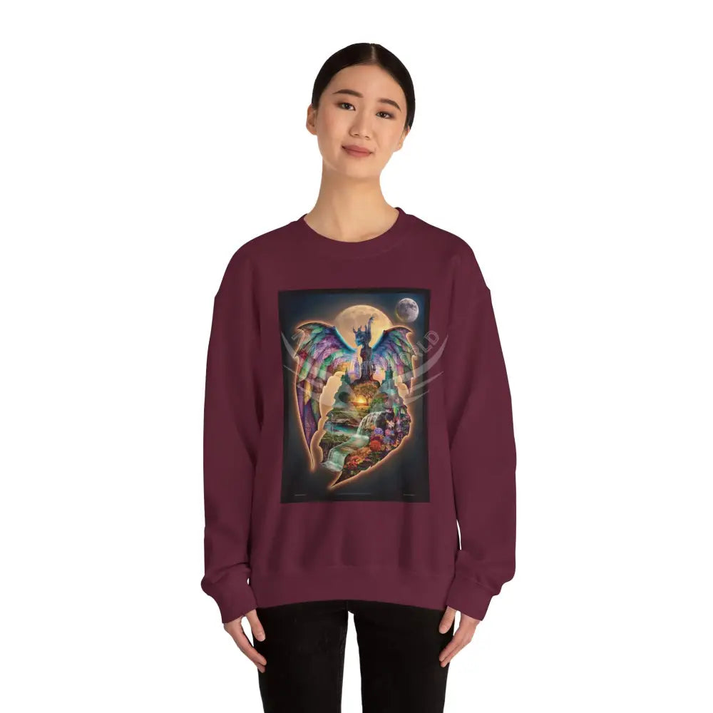 3D Scape Fantasy Signature Design Sweatshirt — Tall Giantess Fetish Art Crewneck Sweatshirt