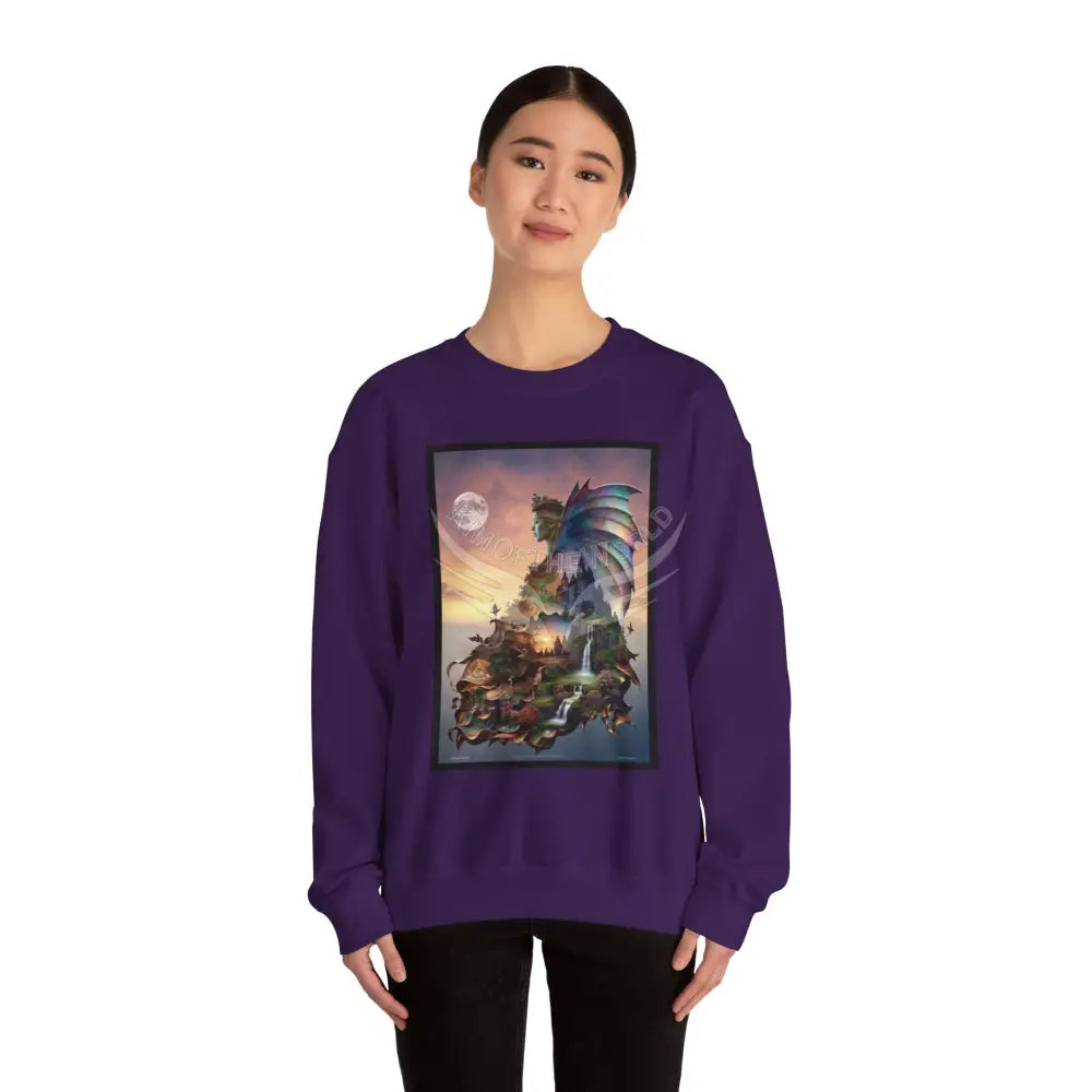 3D Scape Fantasy Signature Design Sweatshirt — Tall Giantess Fetish Art Crewneck Sweatshirt