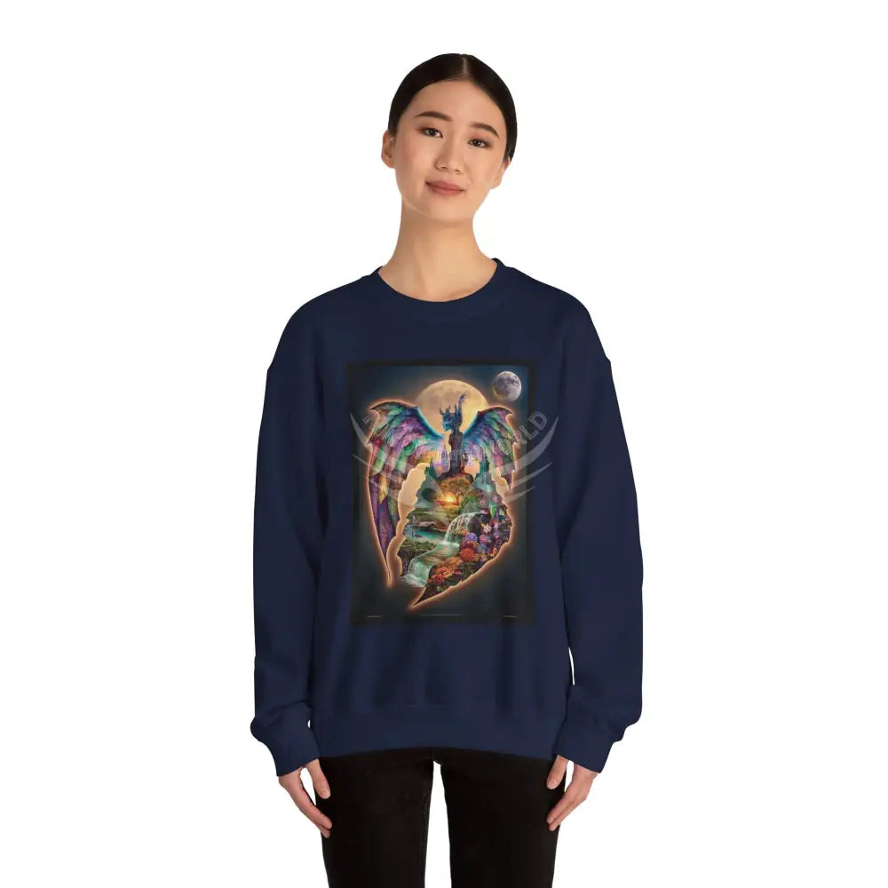 3D Scape Fantasy Signature Design Sweatshirt — Tall Giantess Fetish Art Crewneck Sweatshirt