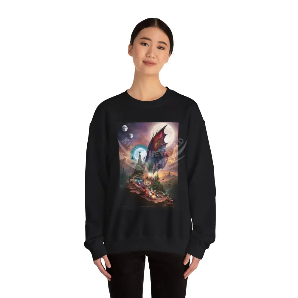 3D Scape Fantasy Signature Design Sweatshirt — Tall Giantess Fetish Art Crewneck Sweatshirt