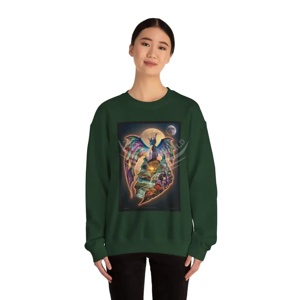 3D Scape Fantasy Signature Design Sweatshirt — Tall Giantess Fetish Art Crewneck Sweatshirt