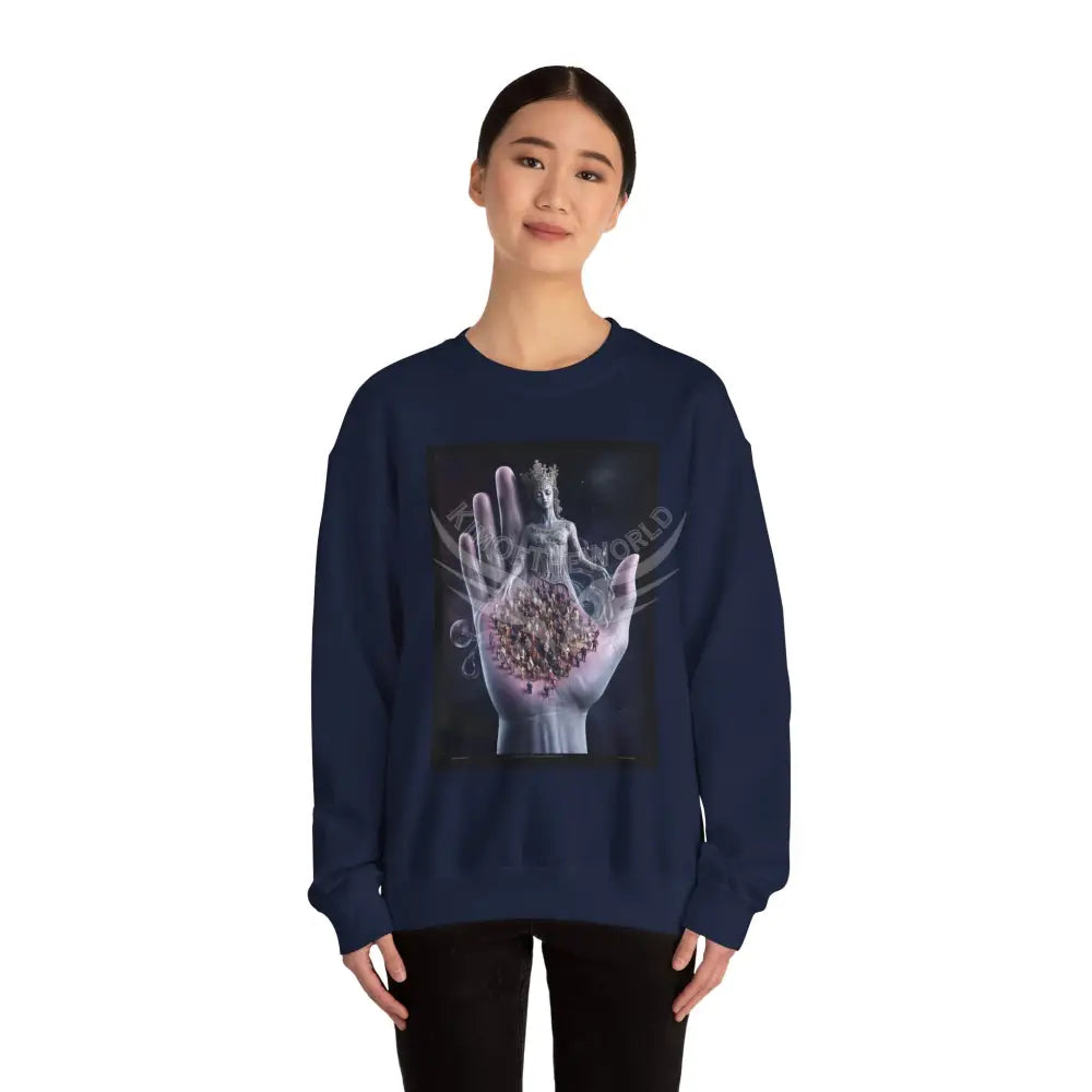 3D Scape Fantasy Signature Design Sweatshirt — Tall Giantess Fetish Art Crewneck Sweatshirt