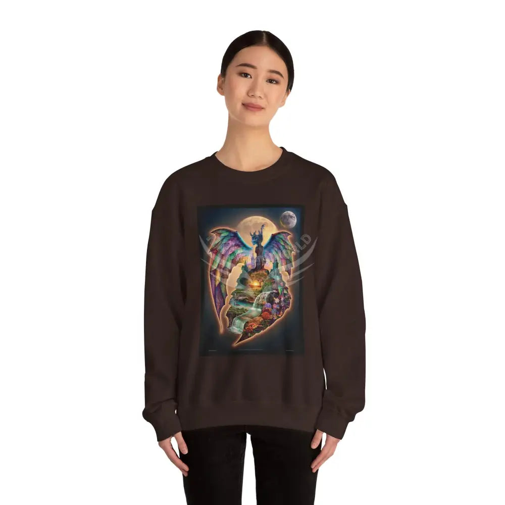 3D Scape Fantasy Signature Design Sweatshirt — Tall Giantess Fetish Art Crewneck Sweatshirt