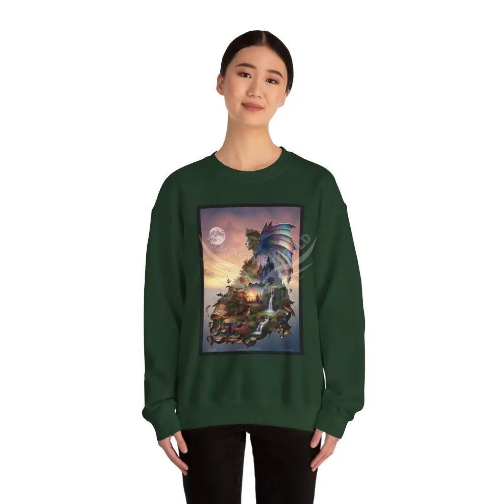 3D Scape Fantasy Signature Design Sweatshirt — Tall Giantess Fetish Art Crewneck Sweatshirt