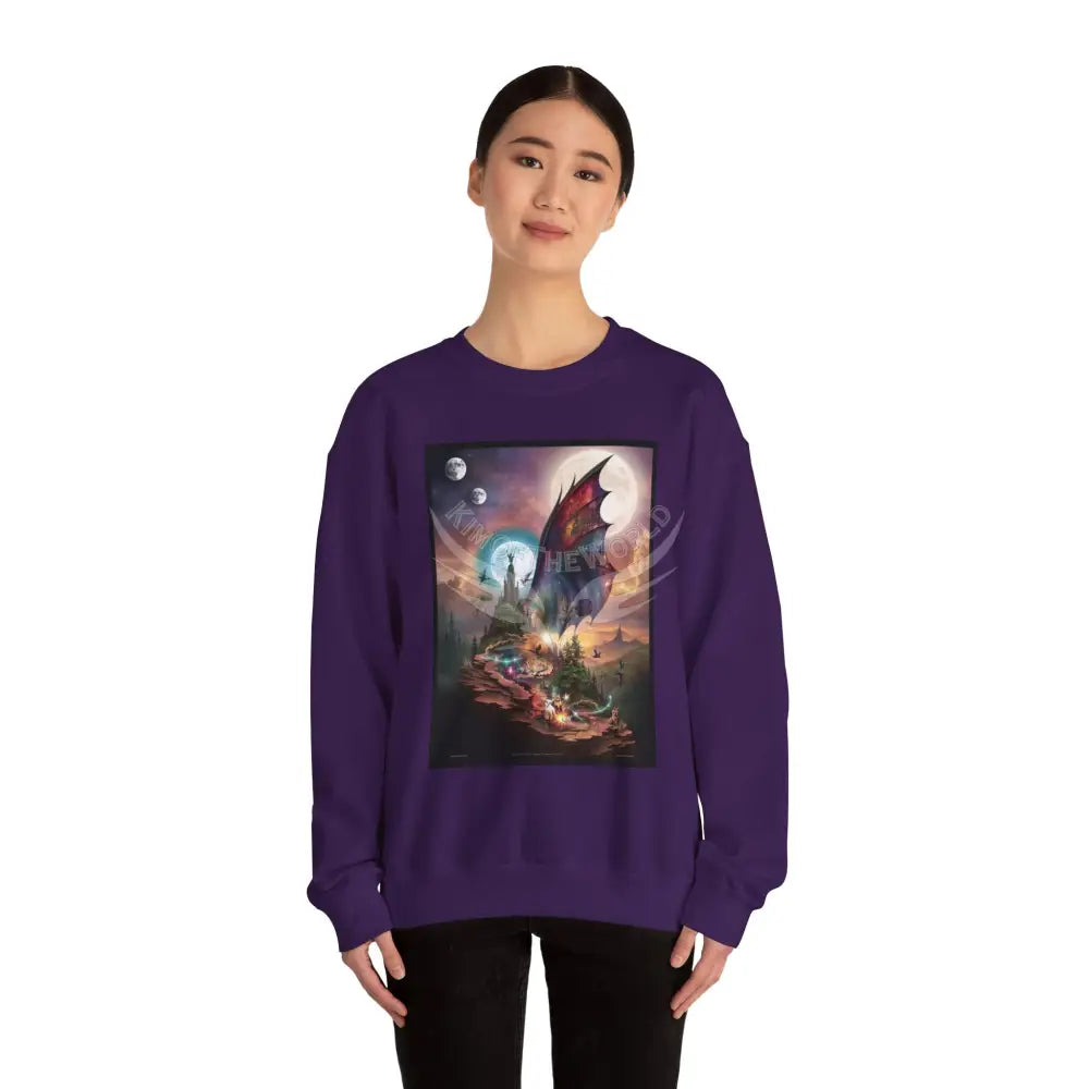 3D Scape Fantasy Signature Design Sweatshirt — Tall Giantess Fetish Art Crewneck Sweatshirt