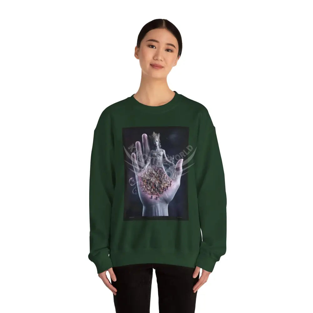 3D Scape Fantasy Signature Design Sweatshirt — Tall Giantess Fetish Art Crewneck Sweatshirt