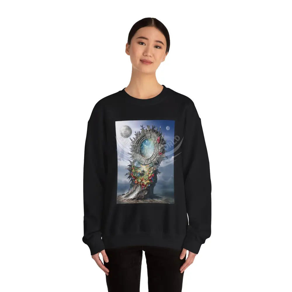 3D Scape Fantasy Signature Design Sweatshirt — Tall Giantess Fetish Art Crewneck Sweatshirt