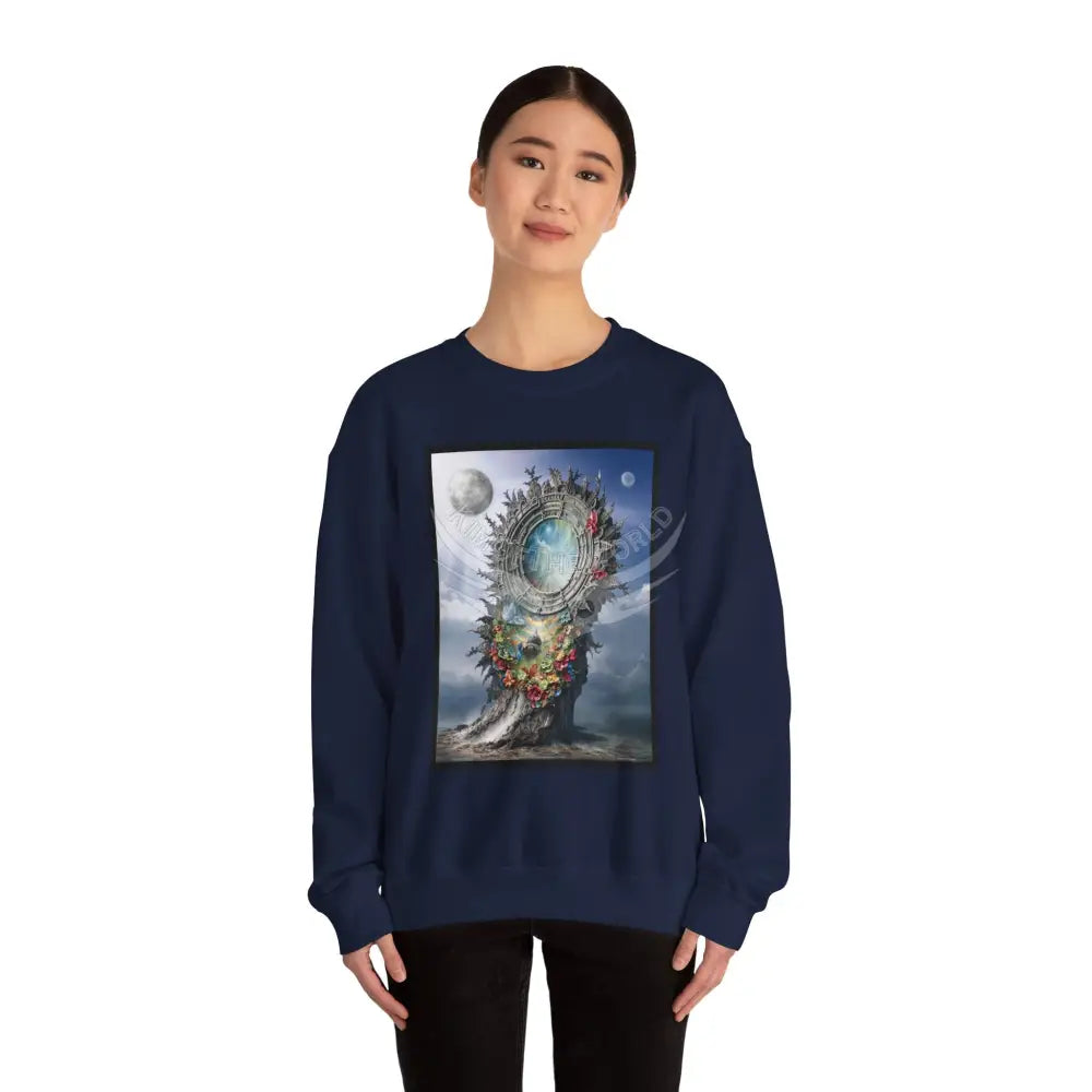 3D Scape Fantasy Signature Design Sweatshirt — Tall Giantess Fetish Art Crewneck Sweatshirt