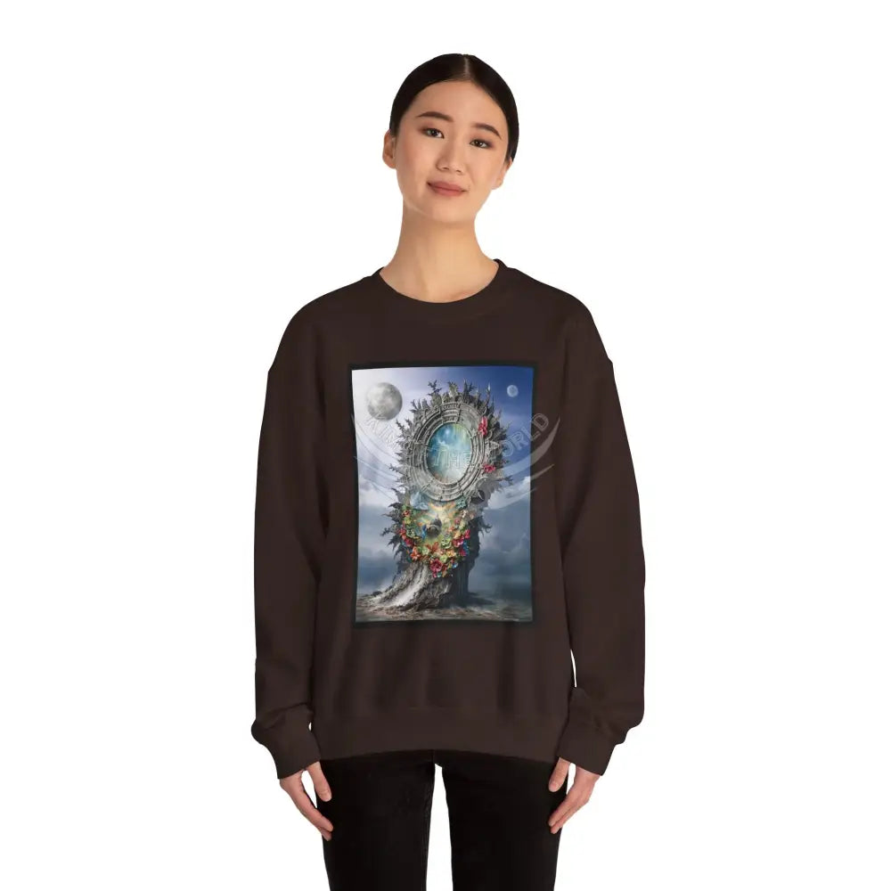 3D Scape Fantasy Signature Design Sweatshirt — Tall Giantess Fetish Art Crewneck Sweatshirt