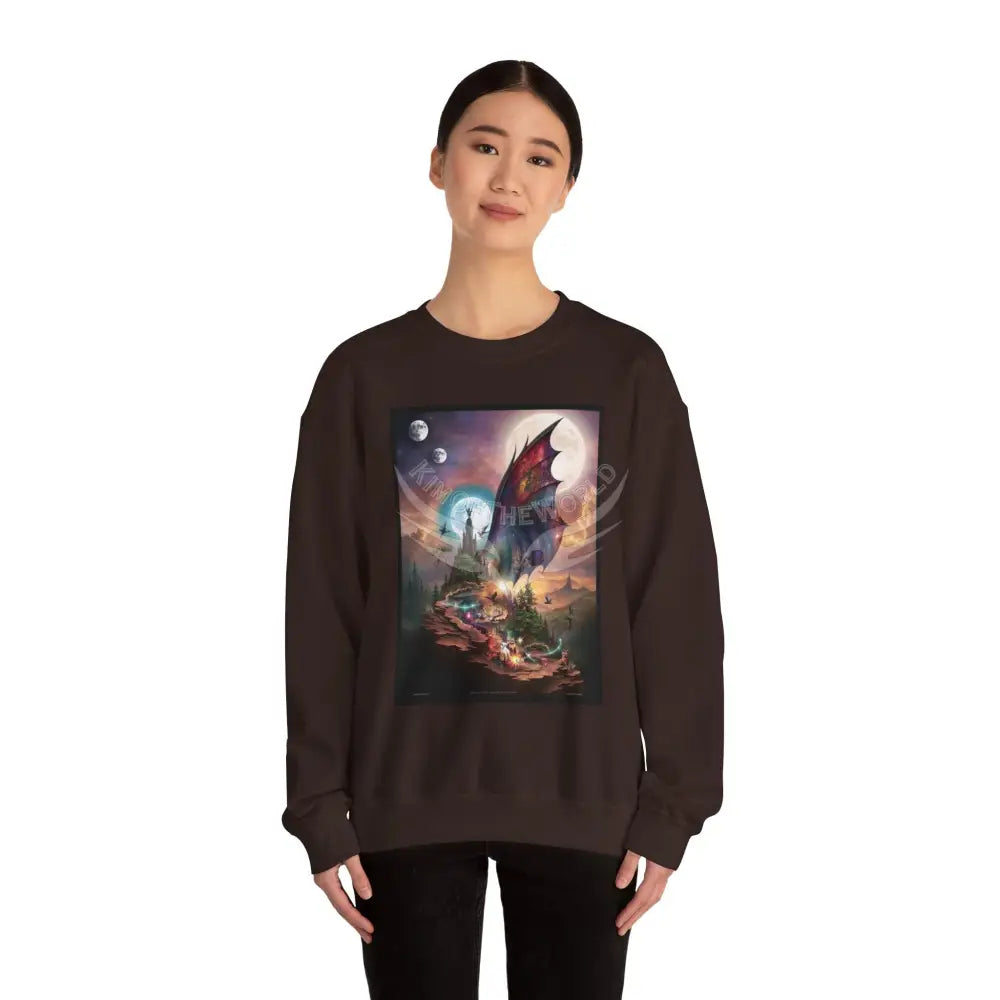 3D Scape Fantasy Signature Design Sweatshirt — Tall Giantess Fetish Art Crewneck Sweatshirt