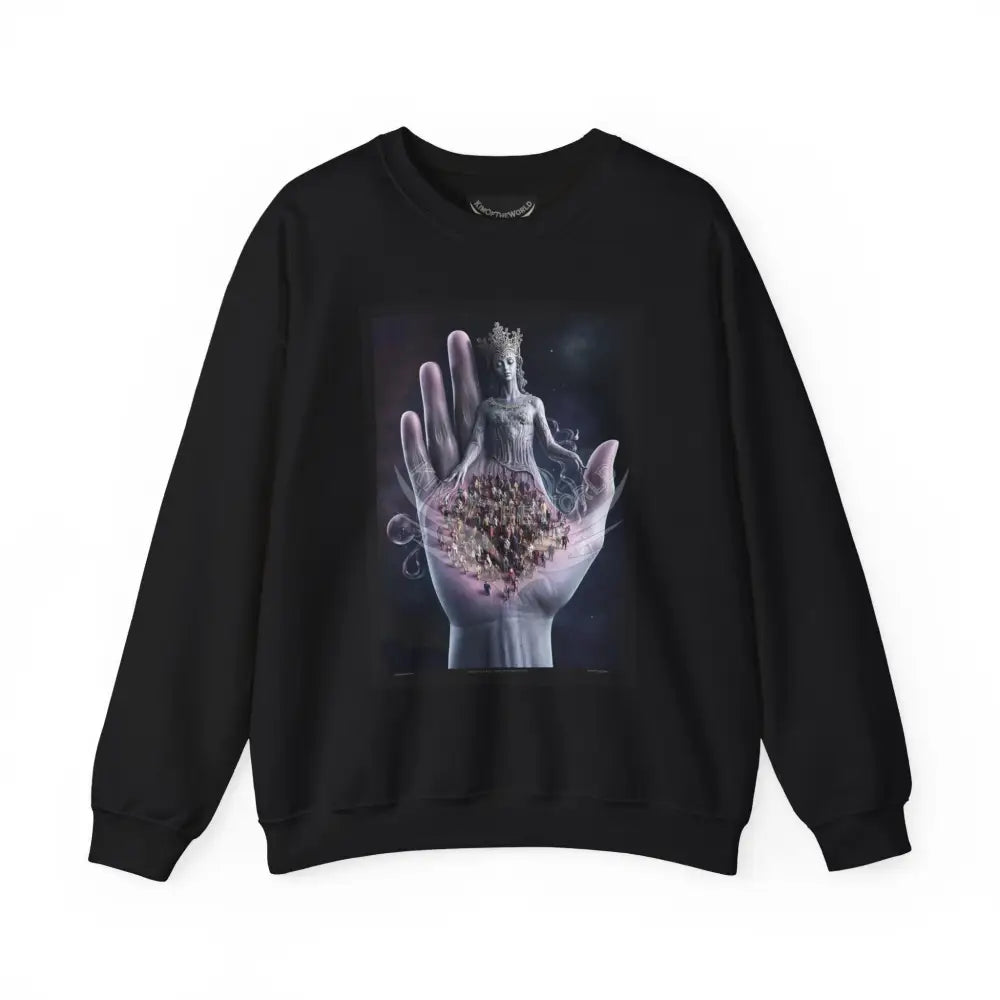 3D Scape Fantasy Signature Design Sweatshirt — Tall Giantess Fetish Art Crewneck Black / S Sweatshirt