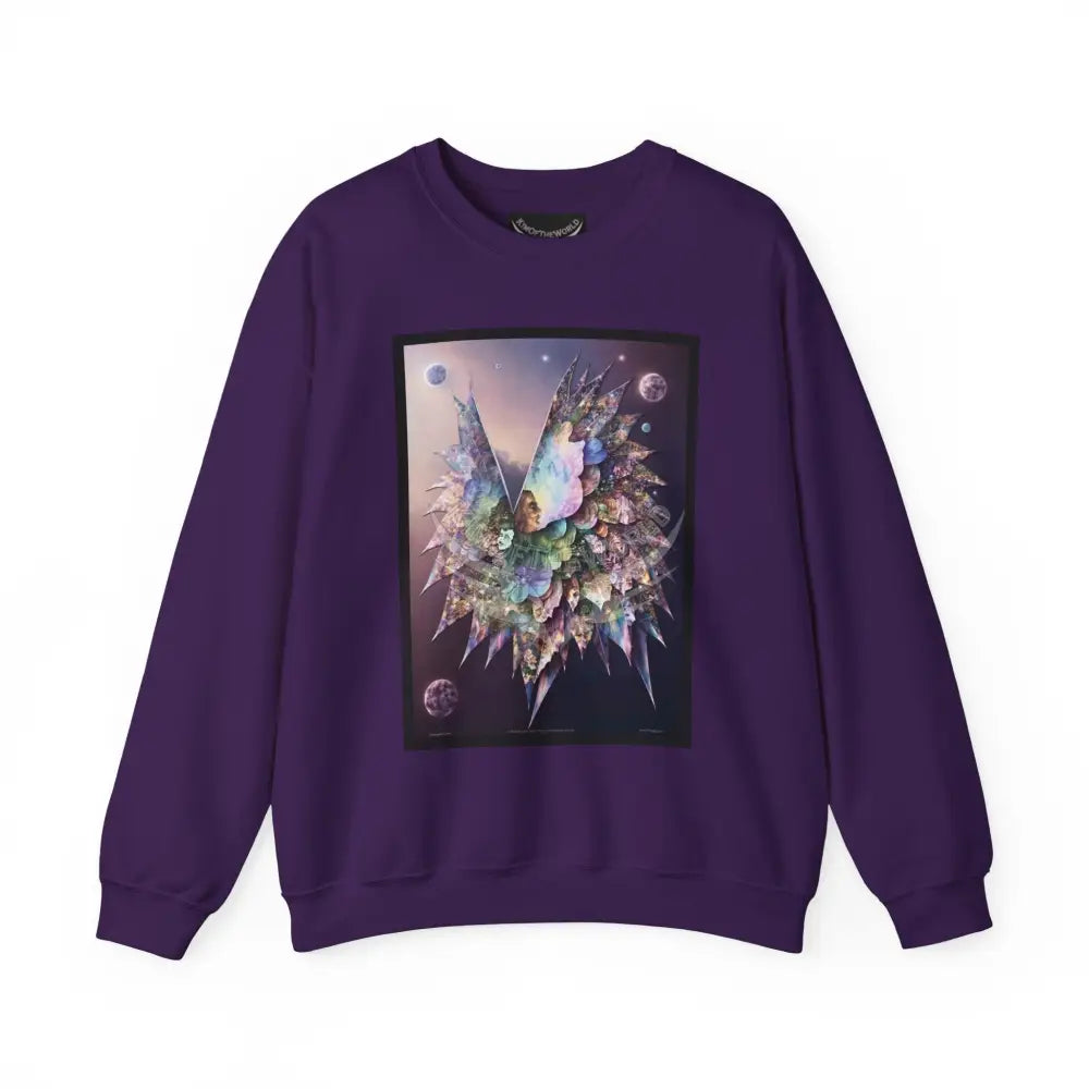 3D Scape Fantasy Signature Design Sweatshirt — Tall Giantess Fetish Art Crewneck Purple / S Sweatshirt