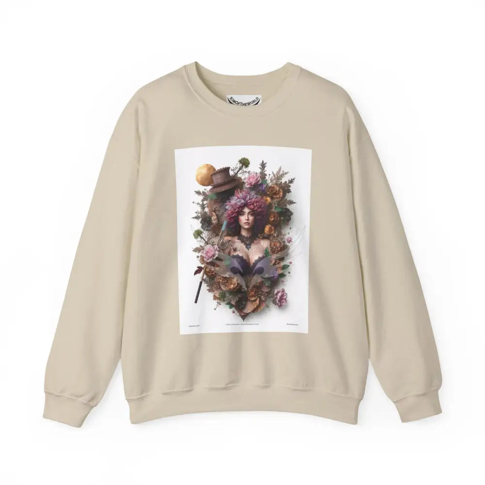 3D Scape Fantasy Signature Design Sweatshirt — Tall Giantess Fetish Art Crewneck Sand / S Sweatshirt